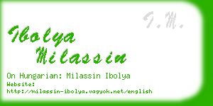 ibolya milassin business card
